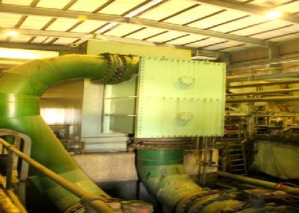 exhaust gas from gas turbine is about 500 C; this gas is used in supper heater as heating element. From the super heater the super-heated steam goes to the high pressure turbine.