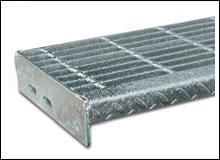 Treads can be ordered with a plain or serrated surface.