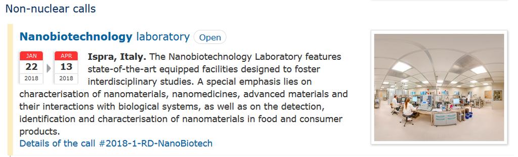 Open access to the Nanotechnology Laboratory