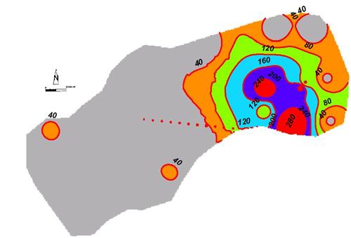 1220 Mehrdadi et al. Asian J. Chem. Fig. 4. Spatial distributions of SO 4 2- in the groundwater of the study area. Contour interval 1 mg L -1 Fig. 5.