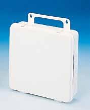 FIRST AID KIT BOXES Polypropylene Plastic UNIT KITS 24P Polypropylene First Aid Kit Box (Empty) Durable one piece polypropylene plastic Weather resistant; will not rust or construction corrode