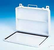 FIRST AID KIT BOXES Metal first aid unit kit boxes 36 Unit Horizontal Metal First Aid Kit Box with Center Partition (Empty) Durable drawn metal cover and body Cover is welded to body using a full
