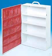 provide for wall hanging Door pouch is available as an option Sold without contents Durable white powder coat finish Description Overall Dim: Shelf Height (In.) Carton Ship WxDxH (In.) Pk Wt.