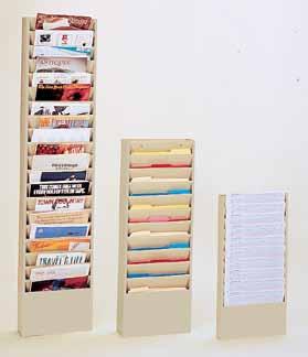 LITERATURE RACKS Special purpose 20 Pocket Literature Rack (Large Pockets) Prime cold rolled all steel construction Base to make units free standing and Oversized pockets to accommodate Dura-Hang