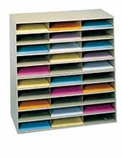 LITERATURE RACKS Horizontal openings 435-75 30 Opening Horizontal Literature Rack Prime cold rolled all steel construction 30 opening unit consists of 2 fully Provides sturdy convenient storage for