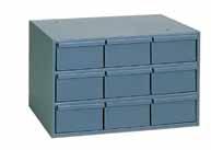 DRAWER CABINETS cabinets WITH 2 3/4 high DRAWERS 6 Drawer Cabinet (Vertical) Prime cold rolled steel construction High density drawer cabinet; stores large quantities of small parts Drawers feature