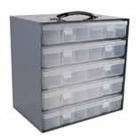 parts from migrating between compartments Cover overlaps sides to keep out dust and dirt Optional rack is available with handle to carry up to 5 boxes Dim: WxDxH (In.) No. Comp Comp. Dim: WxDxH (In.) Ship Wt.