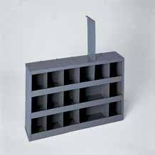 Compartment bottoms are angled to make part removal easy Keyhole slots in back panel allow wall mounting Dim: WxDxH (In.) No. Bins Bin Dim: WxDxH (In.) Ship Wt.