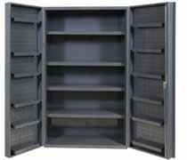 CABINETS WITH adjustable Shelves 36 W x 18 D x 48 /60 /72 /84 H Cabinets with 2, 3, or 4 Shelves (Flush Door Style) Heavy duty all welded 14 gauge steel Choose from 48, 60, 72 or 84 high cabinets