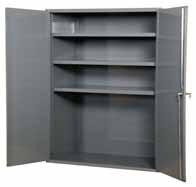 3502-95 48 W x 24 D x 78 H Cabinets with 3, 4 or 5 Shelves (Flush Door Style) Heavy duty all welded 14 gauge steel Choose from units with 3, 4 or 5 shelves Full height flush doors with full length