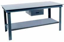 WORKBENCHES EXTRA HEAVY DUTY HWB-3672-95 (Shown with Optional Drawer) Extra Heavy Duty Workbench (14,000 lbs.