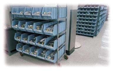 Shelf Bin Typical Uses Processes General manufacturing Picking applications Storage