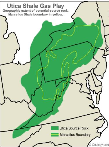 In northeast Ohio the predominate shale formations are the Marcellus and Utica.
