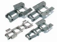 applications. Certain types are assembled in an integral step axle construction. Bearing rollers are fitted to the majority of chains.