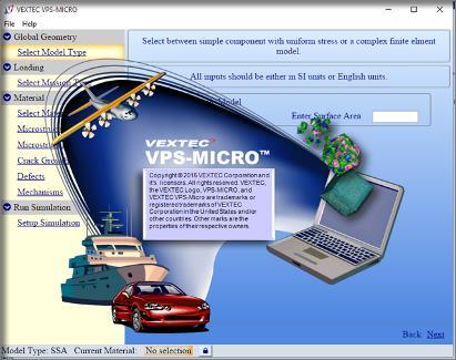 Software: VPS-MICRO Simulated Fatigue Tests Windows desktop tool Wide range