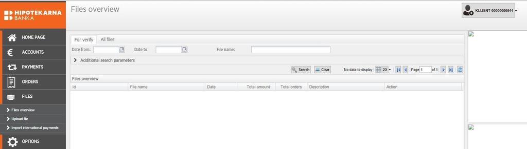 View database This option is used to verify an uploaded database, and is found in the Verify tab.
