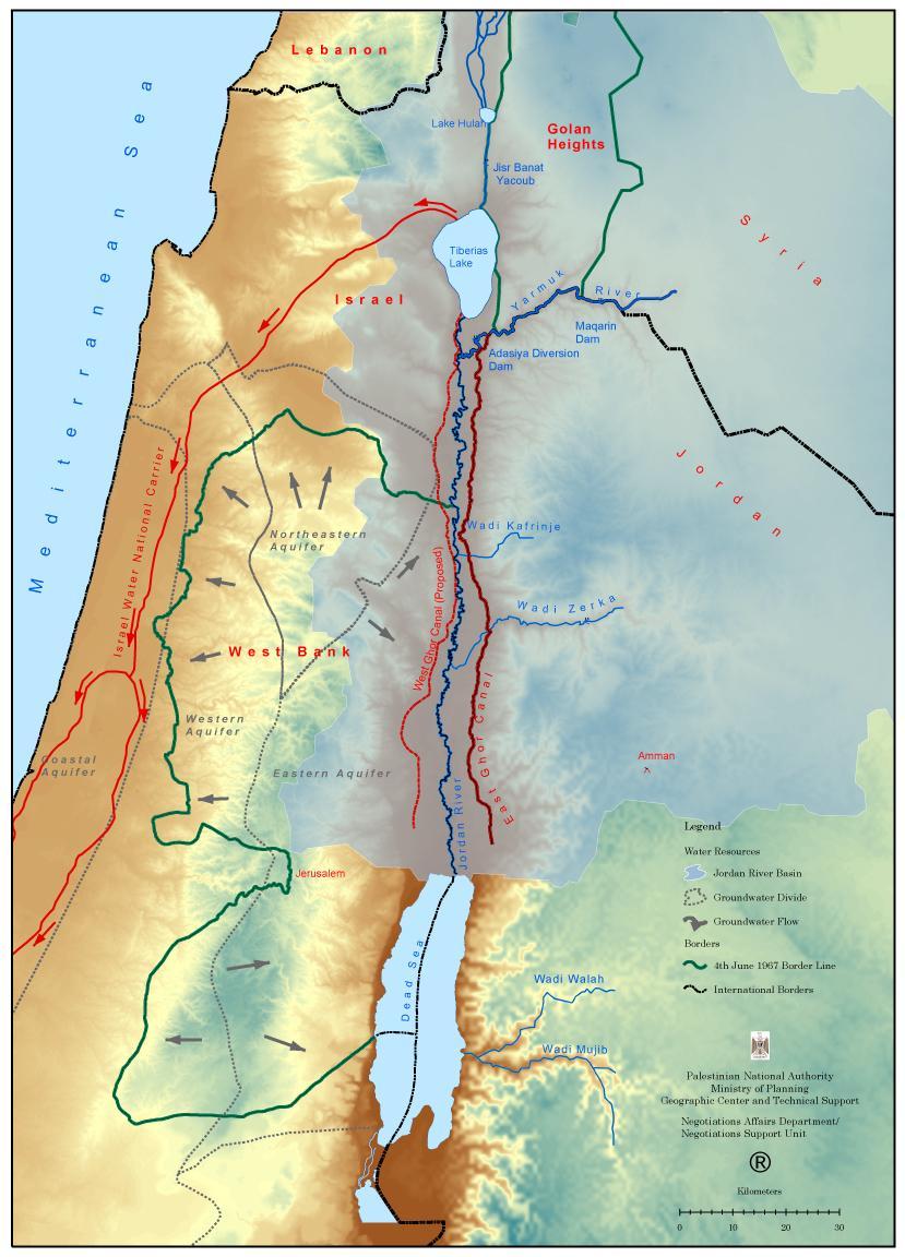 Jordan River Six day war in 1967 Changed water scenario Israel gained control of most of the