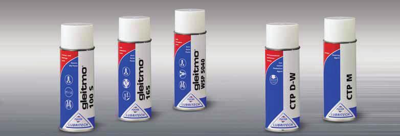 Assembly and screw Cleaning and protection gleitmo 100 S gleitmo 165 gleitmo WSP 5040 CTP D-W CTP M Assembly paste based on MoS2 Blue-grey hot thread compound White high performance grease paste