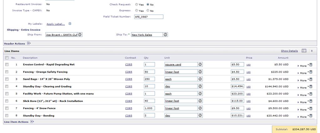Complex Invoices directly again Contract Price Book Compliance Complex