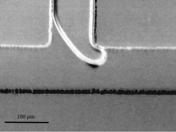 Figure 18: W/O microdroplet formation in a T junction- W/O microdroplet formation in a 100x100 µm square T-junction using a deionized water dispersed