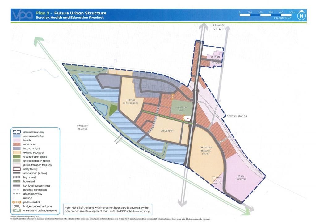 1 Introduction The Victorian Planning Authority (VPA) are in the process of preparing the Future Urban Structure Plan for the region known as the Berwick Health and Education Precinct.