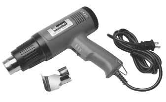 Accessories BURNDY MISCELLANEOUS ACCESSORIES TYPE BHSG1100 HEAT GUN F-12 250-1100 F (121-650 C) Multi-purpose, low cost heat gun has an electronic variable thermal control dial.