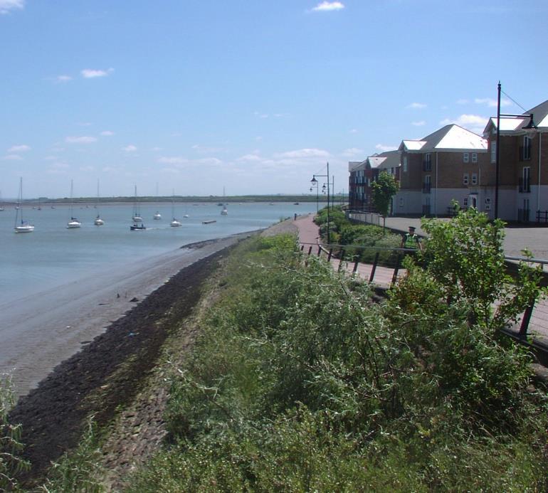 3 Key Issues and Historical Evidence The key issues are: The height of future flood events Flood defence levels around St Mary s Island Flooding by the back door through Medway Port The design of the