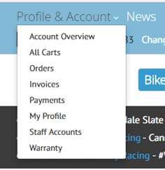 Click on the cart name to view the items in the cart Carts are separated by those created by the current