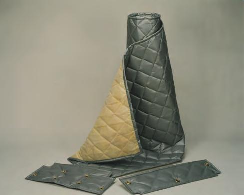 Quilted Face Fiberglass Absorber Model KFA Durable, fire resistant, acoustical attenuating fiberglass acoustical blankets.