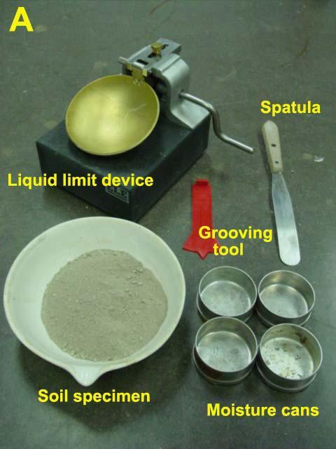 PROCEDURE 1. Calibrate the height of fall of the liquid limit device it will use for a fall exactly 1 cm (not over ± 0.1mm) as shown in figure (2.a).