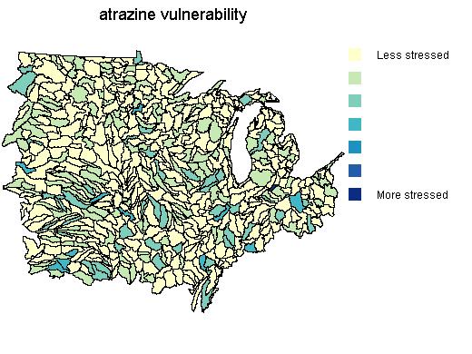 landscape Combined index: Atrazine application and population using surface water