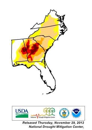 Drought Conditions 2012 Rainfall deficits 8-18 inches in the basin (15% 33% below average) Record low