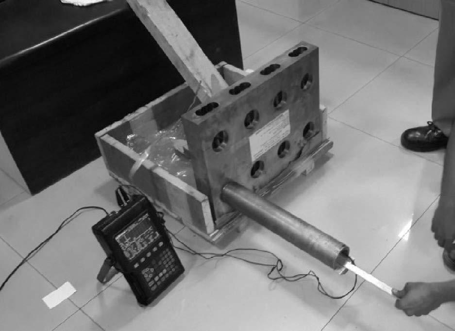 In addition to the ultrasonic measurement, hole drilling method was performed for verifying the results.