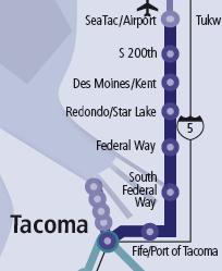 light rail from SeaTac Airport to Tacoma