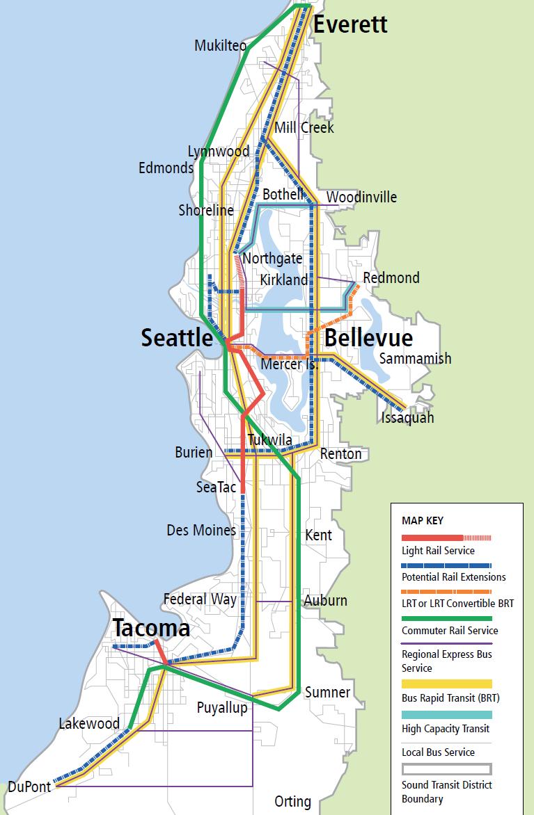 Current Long-Range Plan Goals Provide a public transportation system that helps ensure long-term mobility, connectivity, and convenience for the citizens of the Puget Sound region for generations to