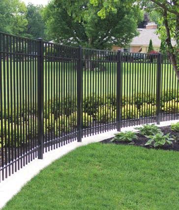SERIES 7000 Series 7000 Picket Fence features machined post openings, eliminating the need for brackets.