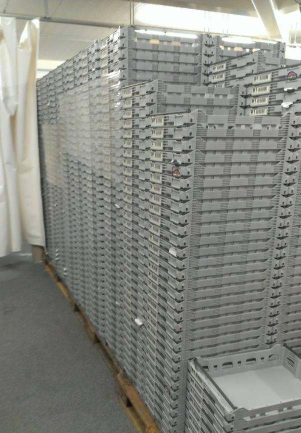 Results in meat after 1st year Space in stock -65% 1. Returning efficeincy 2 times. 2. 100% more products on pallet place.