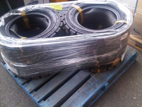 The practise of securing tyres with the use of plastic wrap does