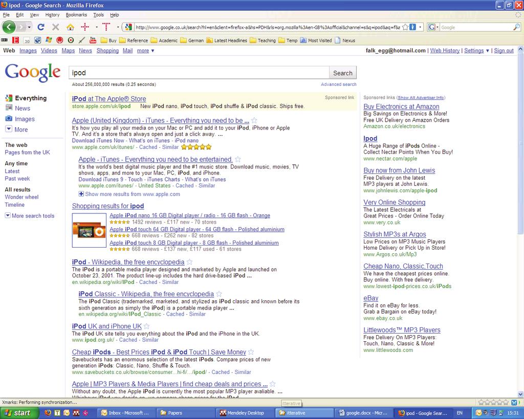 2 GREG TAYLOR Organic Search Results Sponsored Search Results Figure 1: Organic and sponsored search results on Google.