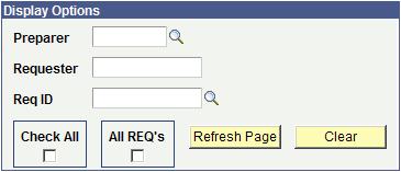 Step 3 To display all requisitions for which the Approver has approval authority, click, then. To select all pending requisitions in the list, click.