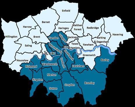 Project location The project should be delivered across the Central and South area of the London LEP area, covering the boroughs of Camden, Islington, Westminster, Kensington and Chelsea, City of