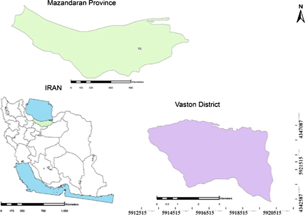 An evaluation of harvesting costs in present and planned operations: case study Waston District 217 Fig. 1 Study area (Vaston district in Mazandaran province) Fig.