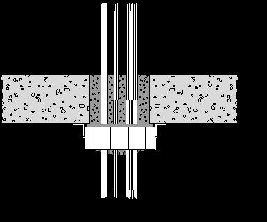 2.1.5 Cluster arrangement Figure 6: Mortar as gapfiller (M) Minimum distances in mm (see illustration): Sa Sb = 0 (distance between cable collars linear) = 0