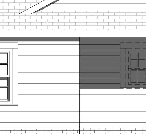 BRICK 2 New Left Side Elevation A203 Drawn Checked Date Revisions 1 Date 2 Date 3 Date 4 Date EMO EXISTING ASPHALT SHINGLES AND UNDERLAYMENT CLEAN ROOF SHEATHING OF