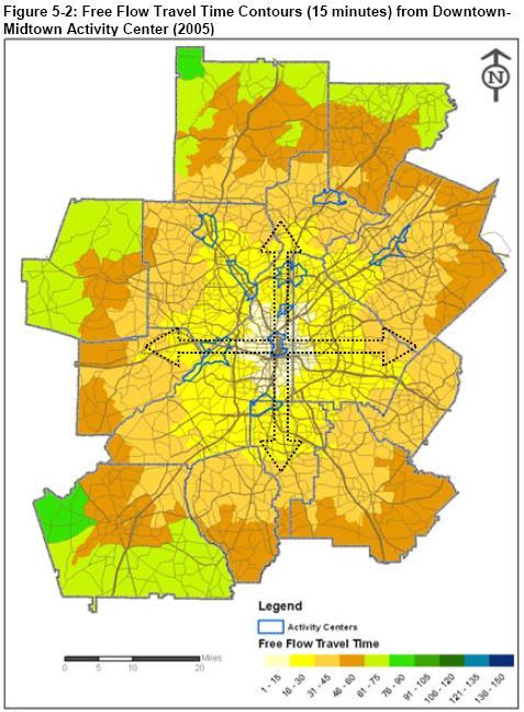 Visualization in the CMP Travel Time Contour Maps Atlanta Regional Commission (Atlanta, GA) Source: