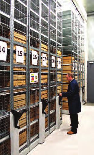 filing Mobile shelving increases the filing capacity to 205 linear metres.