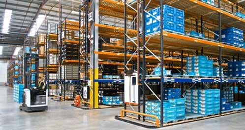Adjustable beam racking is the most widely used of pallet storage systems and allows direct access to each pallet stored.