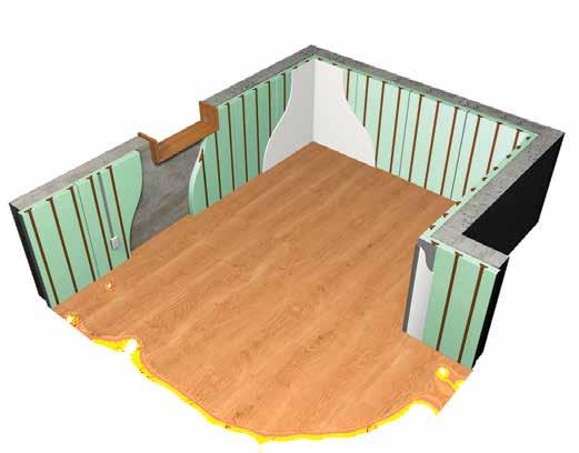 insulation solution for finishing basements or insulating interior/exterior block walls 4 x 8 (1.2m x 2.