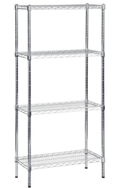 ECLIPSE STAINLESS STEEL WIRE SHELVING GRADE 304 STAINLESS STEEL, UP TO 300KG* SHELF LOAD Shelves manufactured in grade 304 stainless steel, posts in hard wearing blue chrome Grade 304 stainless steel