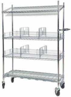 SAFE Upgrade Available Upgrade Available 4 tier picking trolley with top sloping shelf Heavy duty